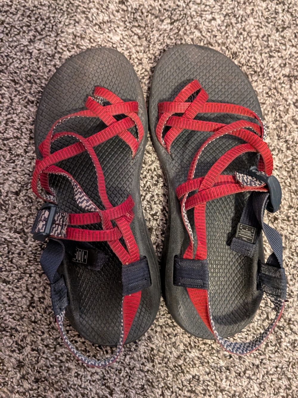 Chaco Women's Black and Red Strappy Sandal